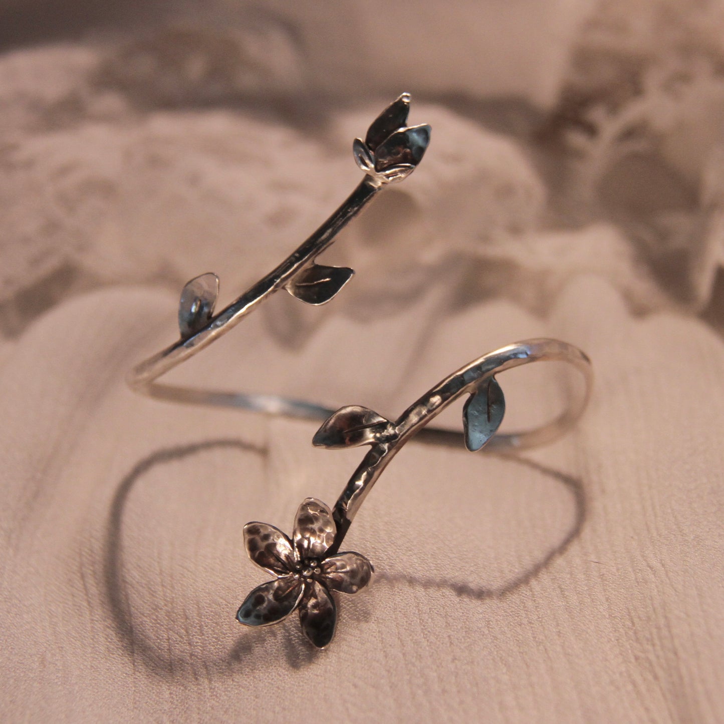 Flower, Vine Arm Cuff