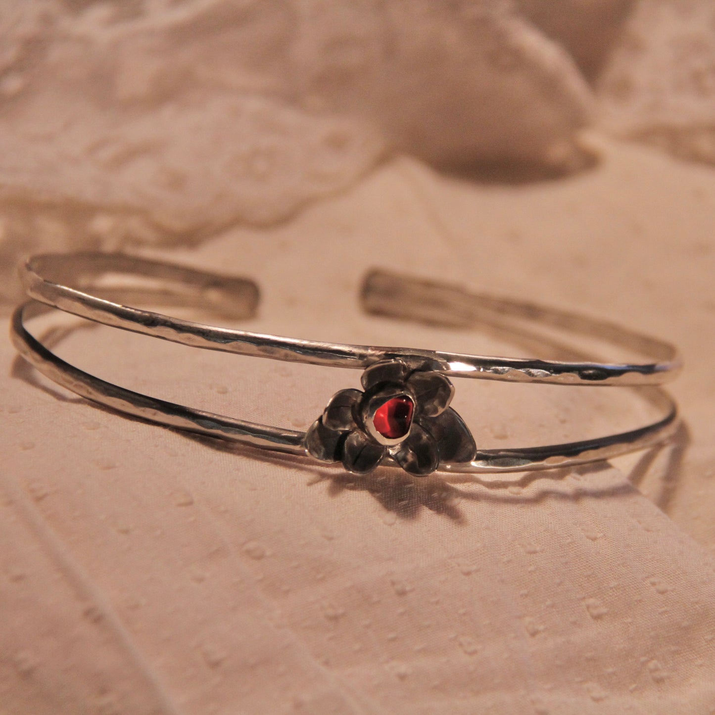 Red Flower Cuff