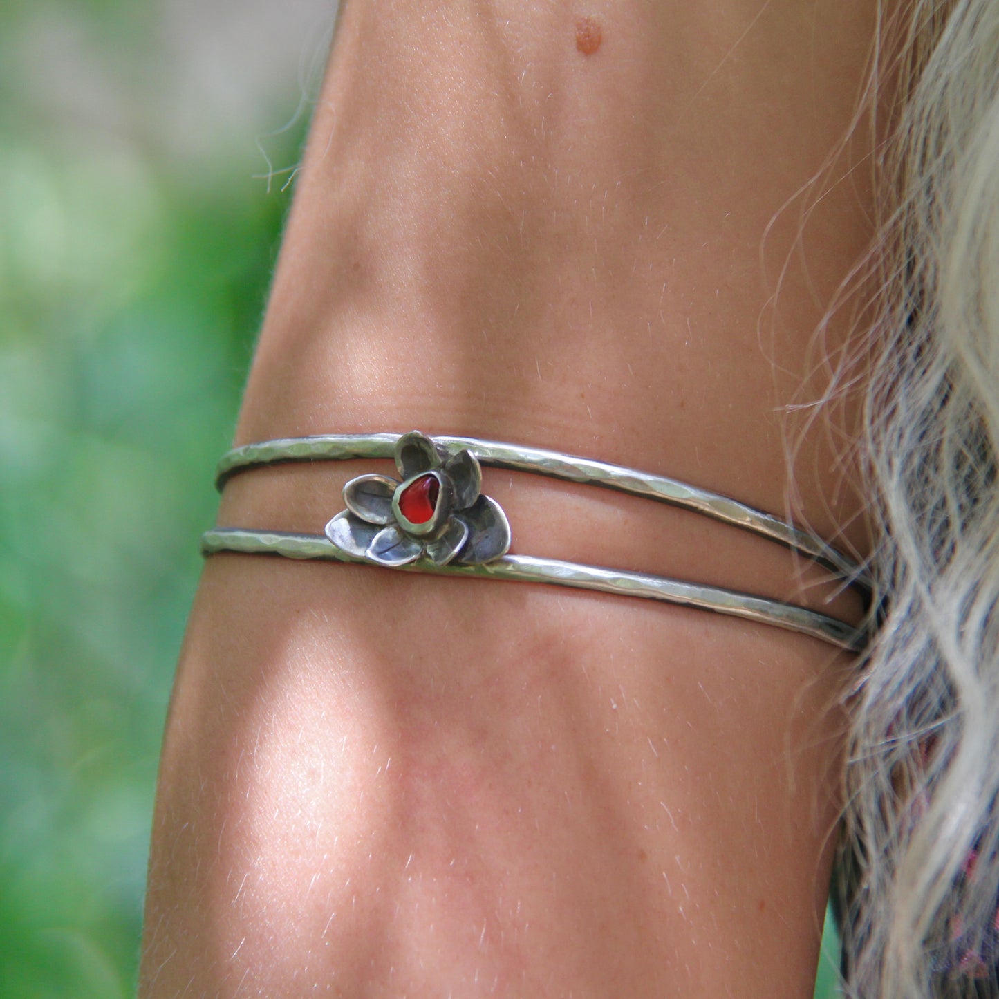 Red Flower Cuff