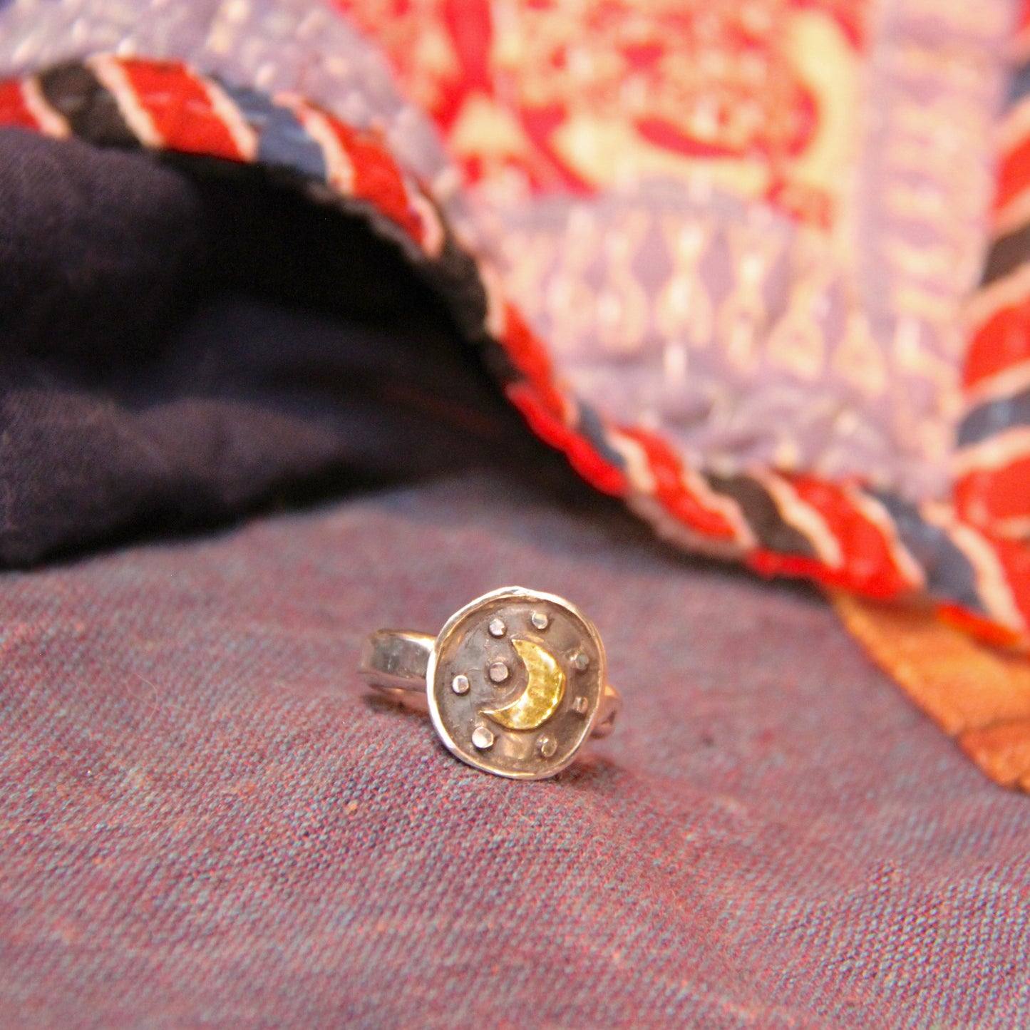 Crescent moon ring