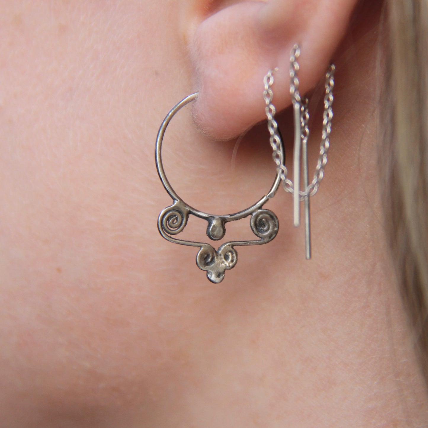 Swirly Hoop Earrings