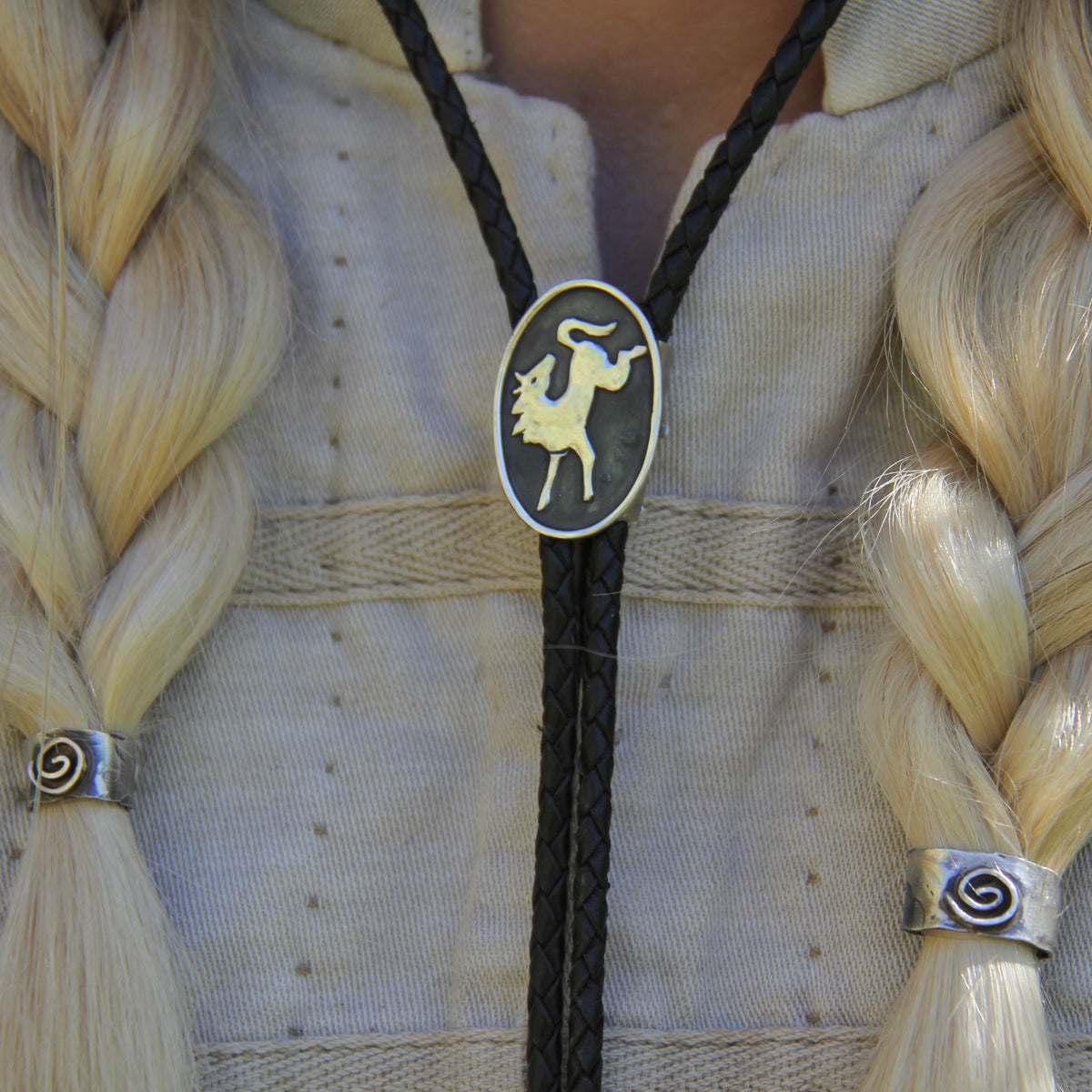 Bucking Bronco Bolo Tie