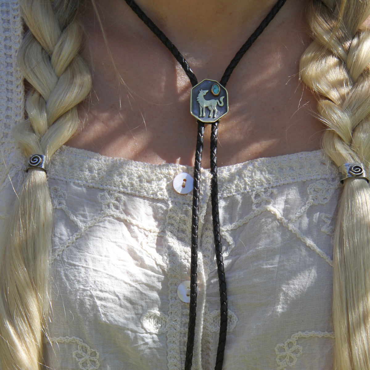 Turquoise Horse Bolo