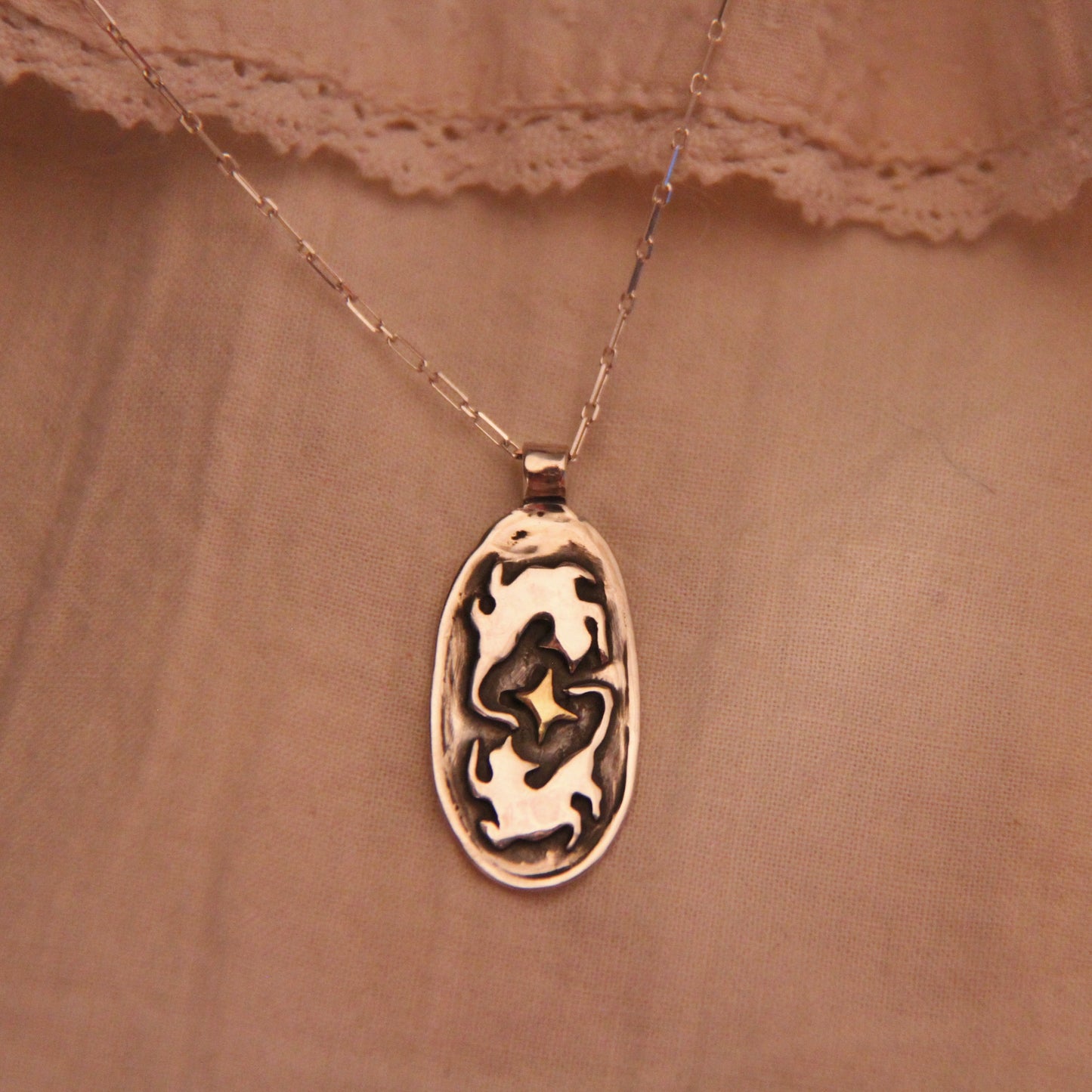 Dancing cats pendant