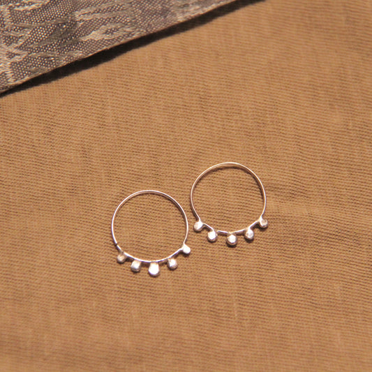 Dotted Hoop Earrings
