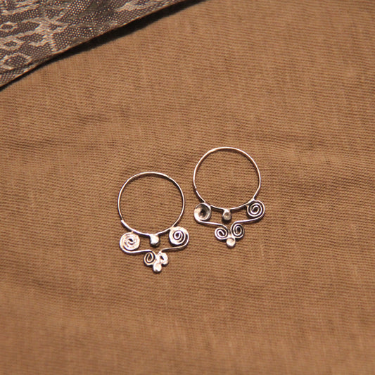 Swirly Hoop Earrings