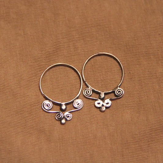 Swirly Hoop Earrings